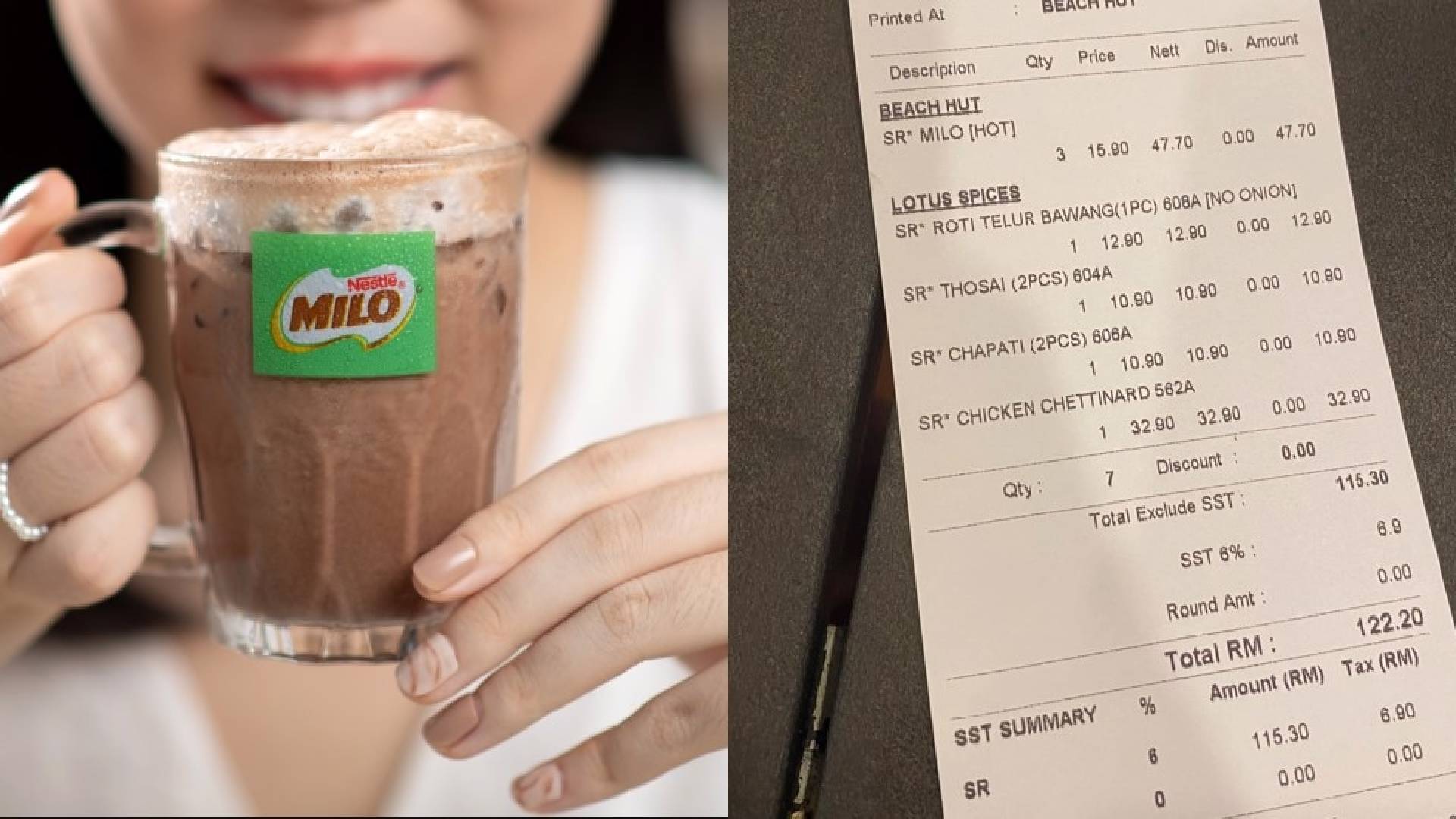 Pelanggan Tersedak ‘Diketuk’ RM15.90 Untuk Secawan Air Milo